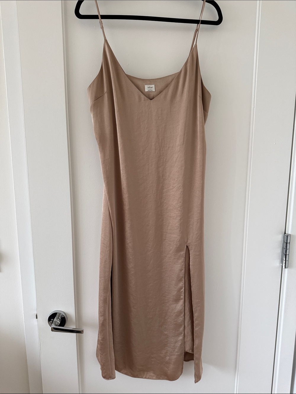 Wilfred Taupe V-Neck Slip Dress